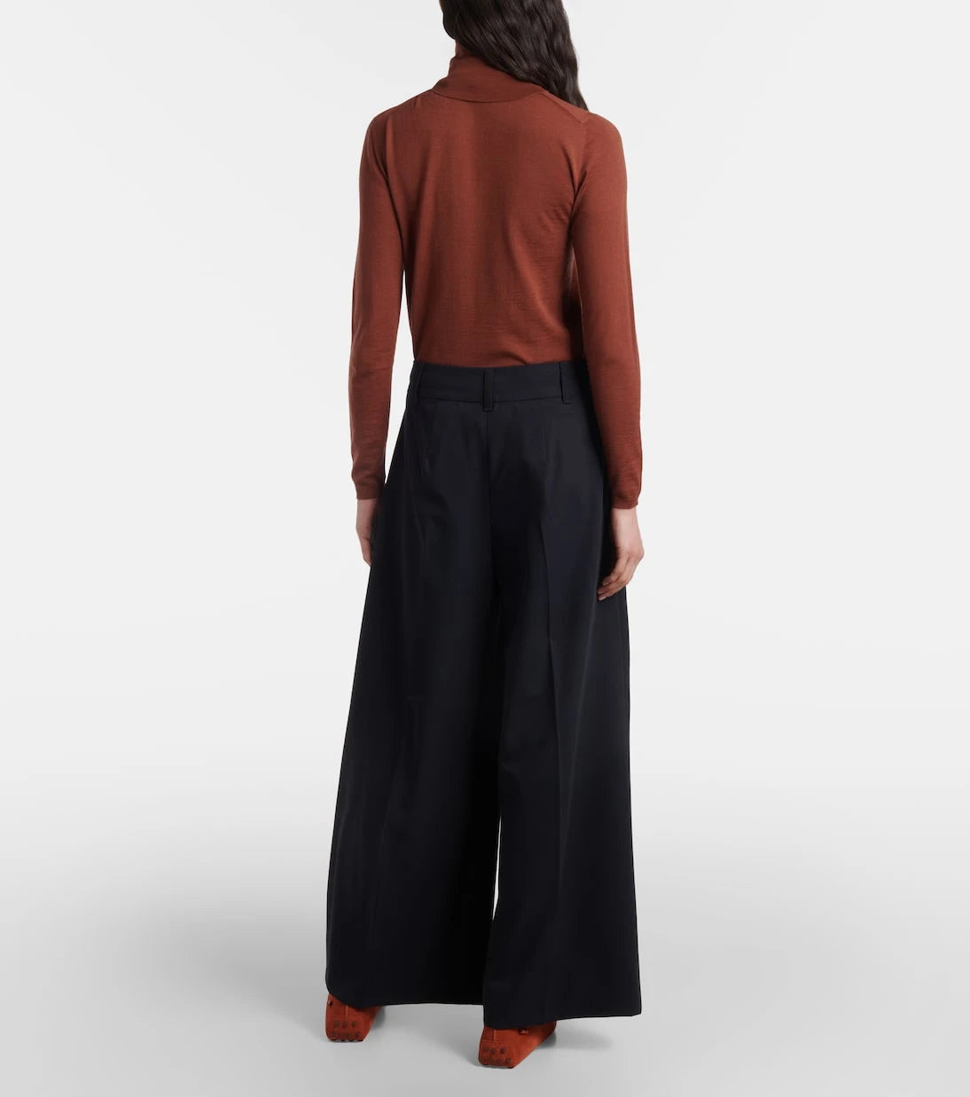 'S Max Mara - بنطال نيكولز بقصة واسعة من صوف الميرينو البكر