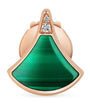Rose Gold, Diamond and Malachite Divas' Dream Stud Earring
