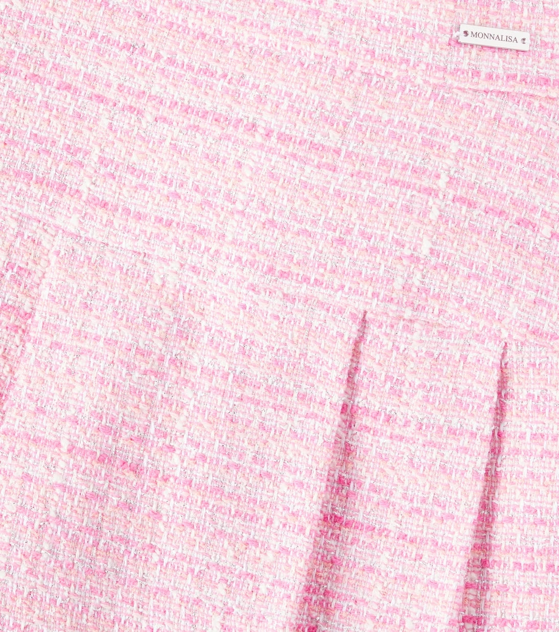 Monnalisa - Bouclé cotton-blend tweed skirt