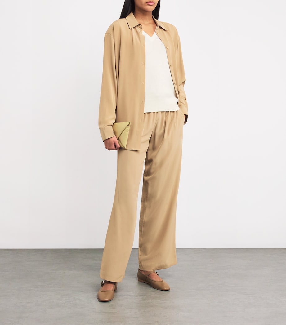 Ivory Cashmere V-Neck Sweater