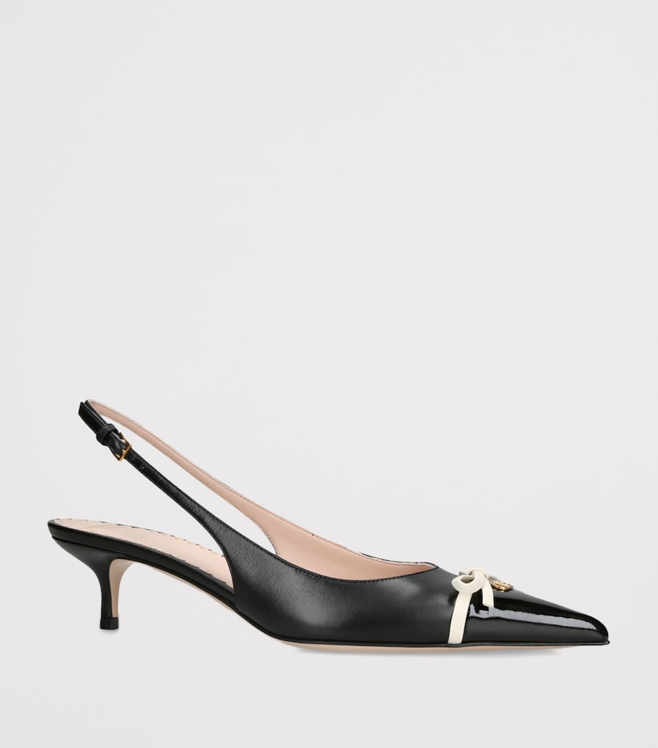 Valentino Garavani Leather Bepointy Slingback Heels 45