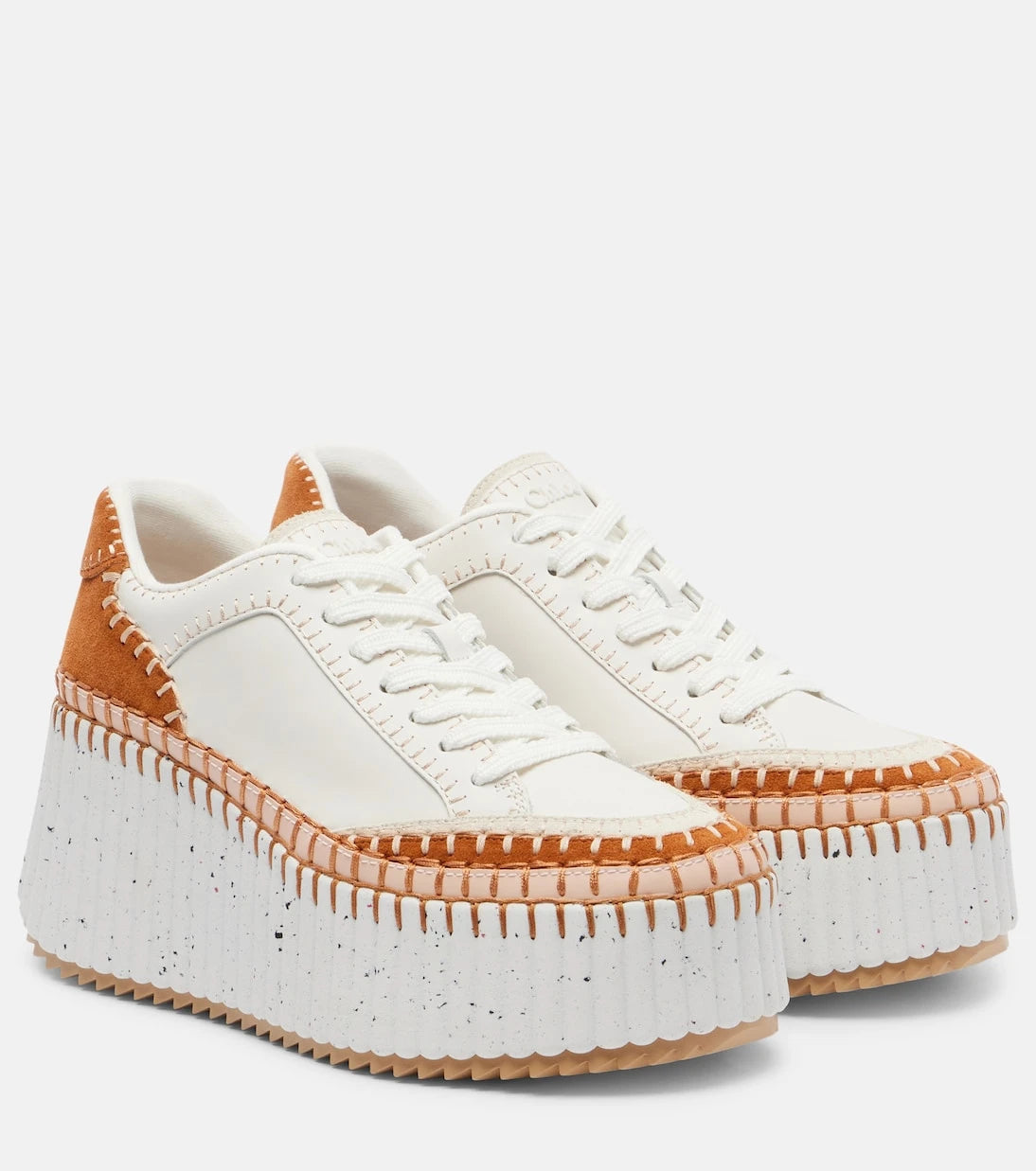 Chloé - Leather platform sneakers
