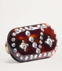 Valentino Garavani Brown Crystal-Embellished V Hair Clip