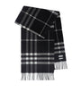 Burberry Black Cashmere Check Scarf