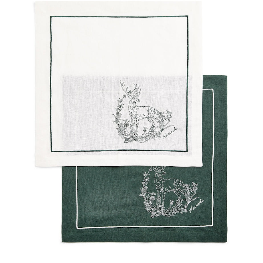 Cotton-Linen Toile Napkins (Set of 4)