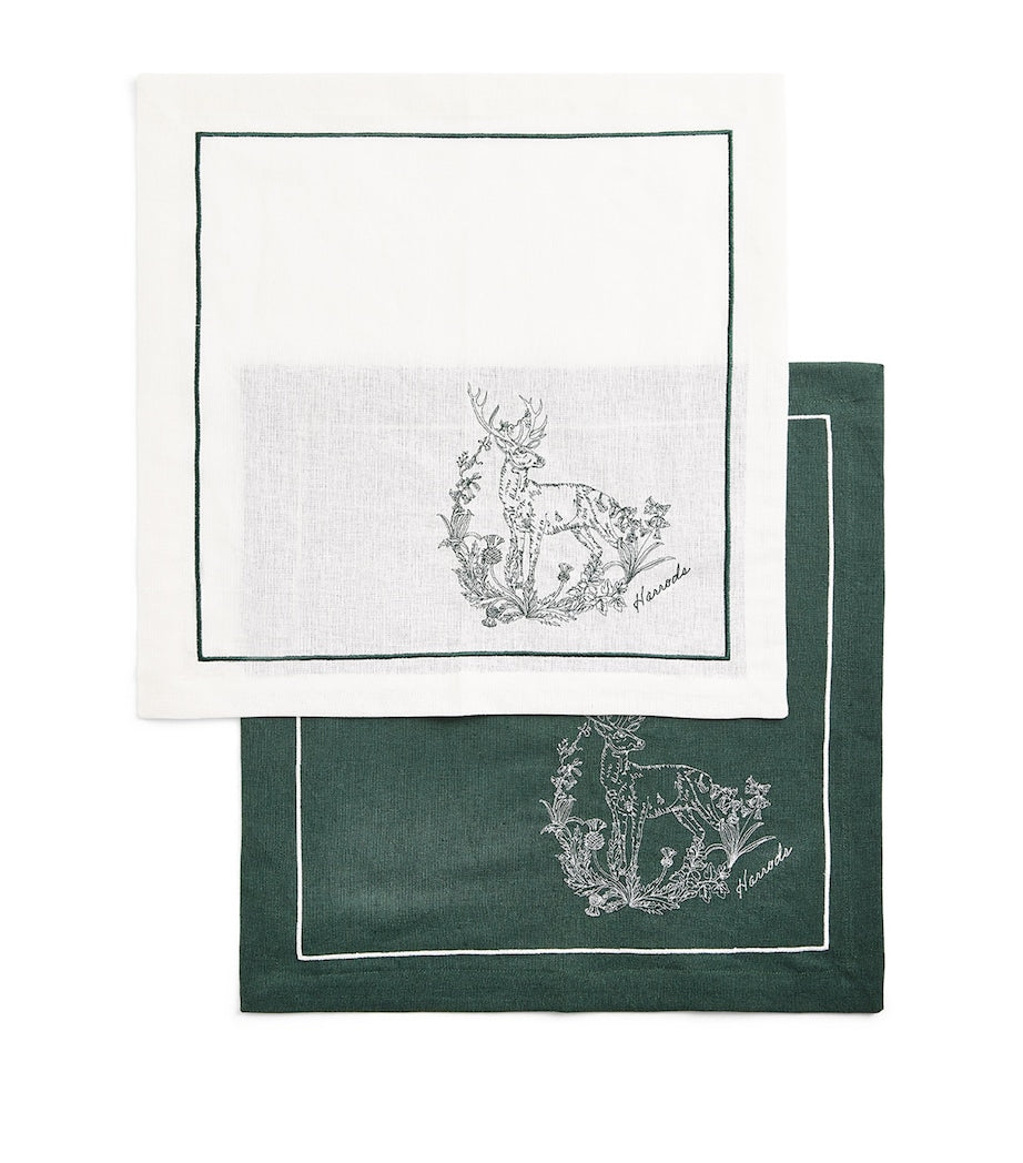 Cotton-Linen Toile Napkins (Set of 4)