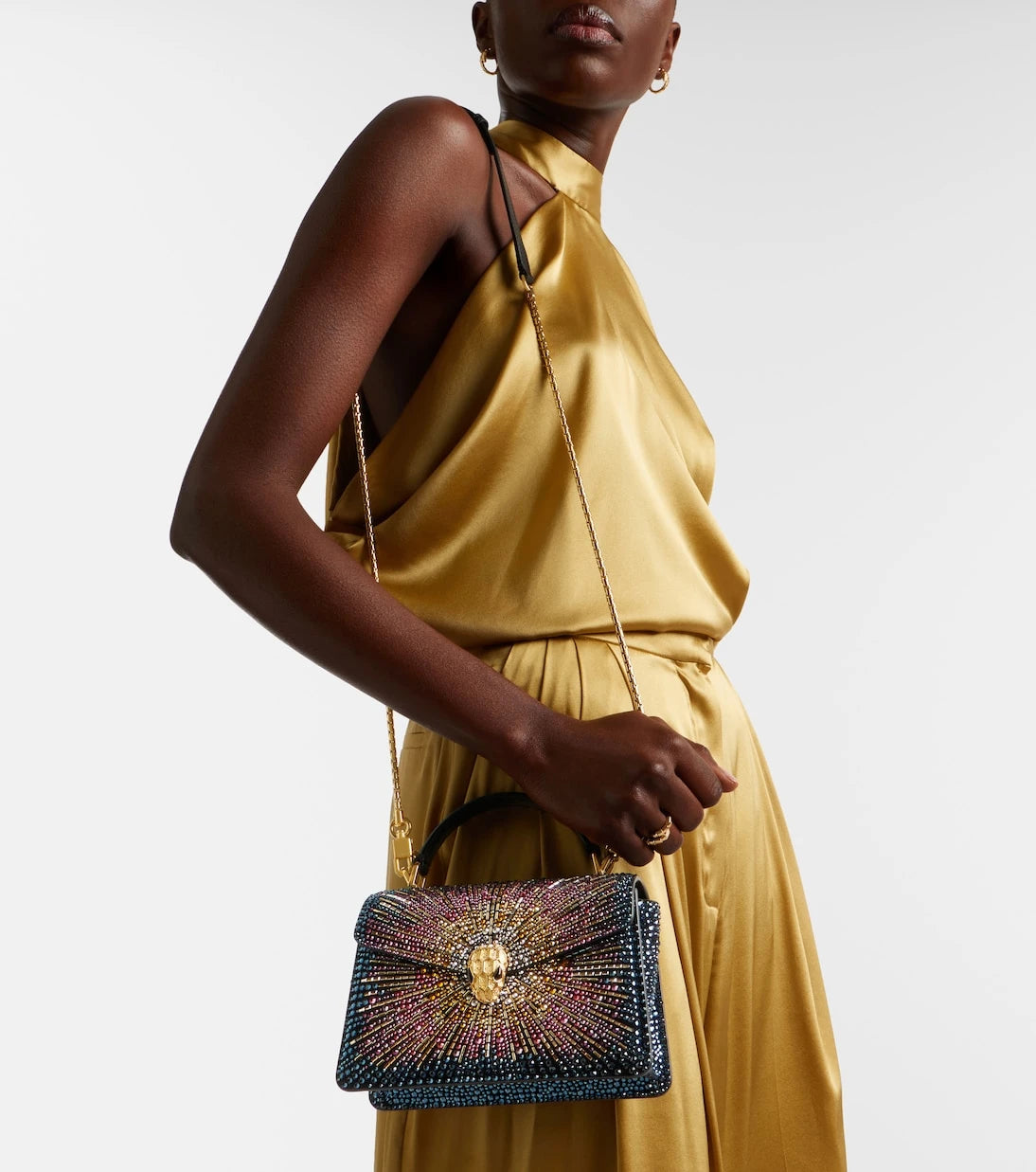 Bvlgari - حقيبة يد صغيرة Serpenti Forever من الجلد