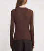 ME+EM Brown Wool-Cashmere Ribbed Sweater