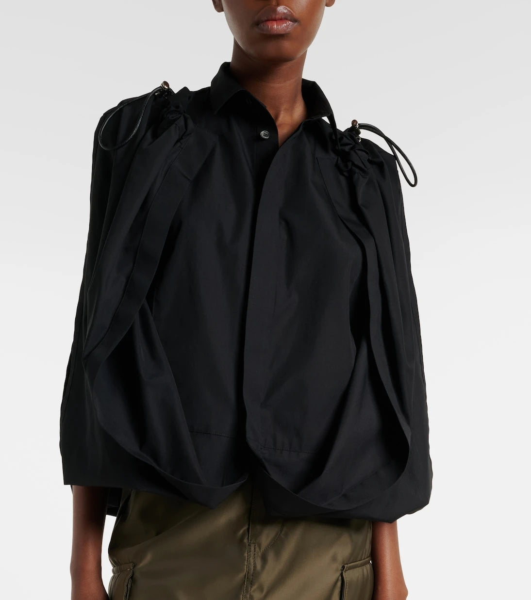Sacai - Gathered shirt