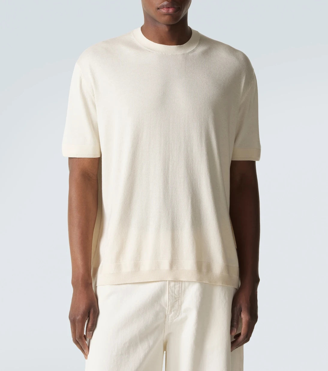 Moncler - Silk and cotton T-shirt