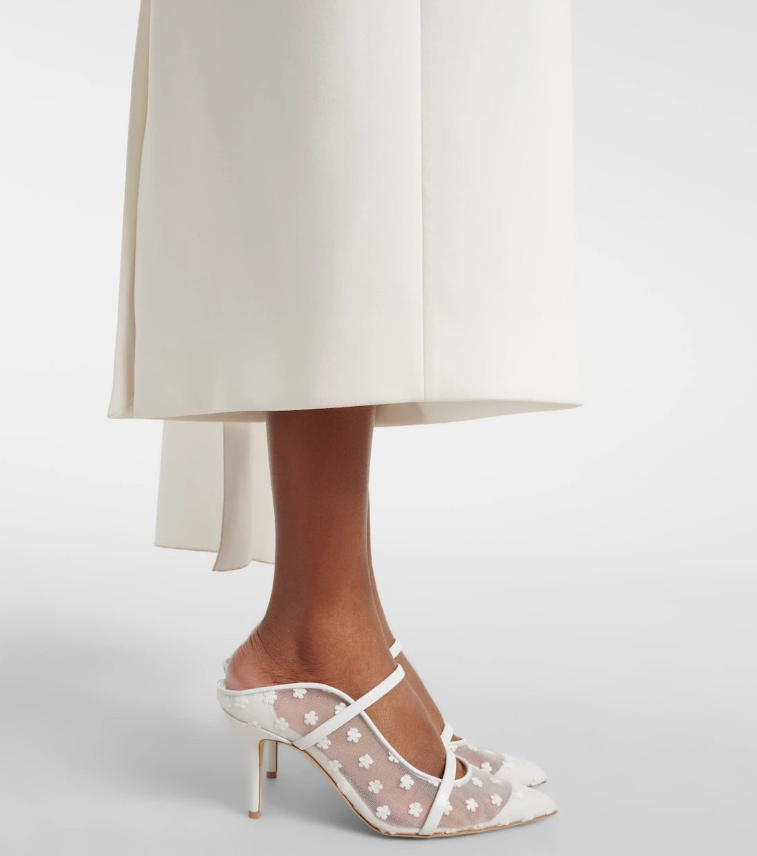 Malone Souliers - Maureen 70 leather and mesh mules