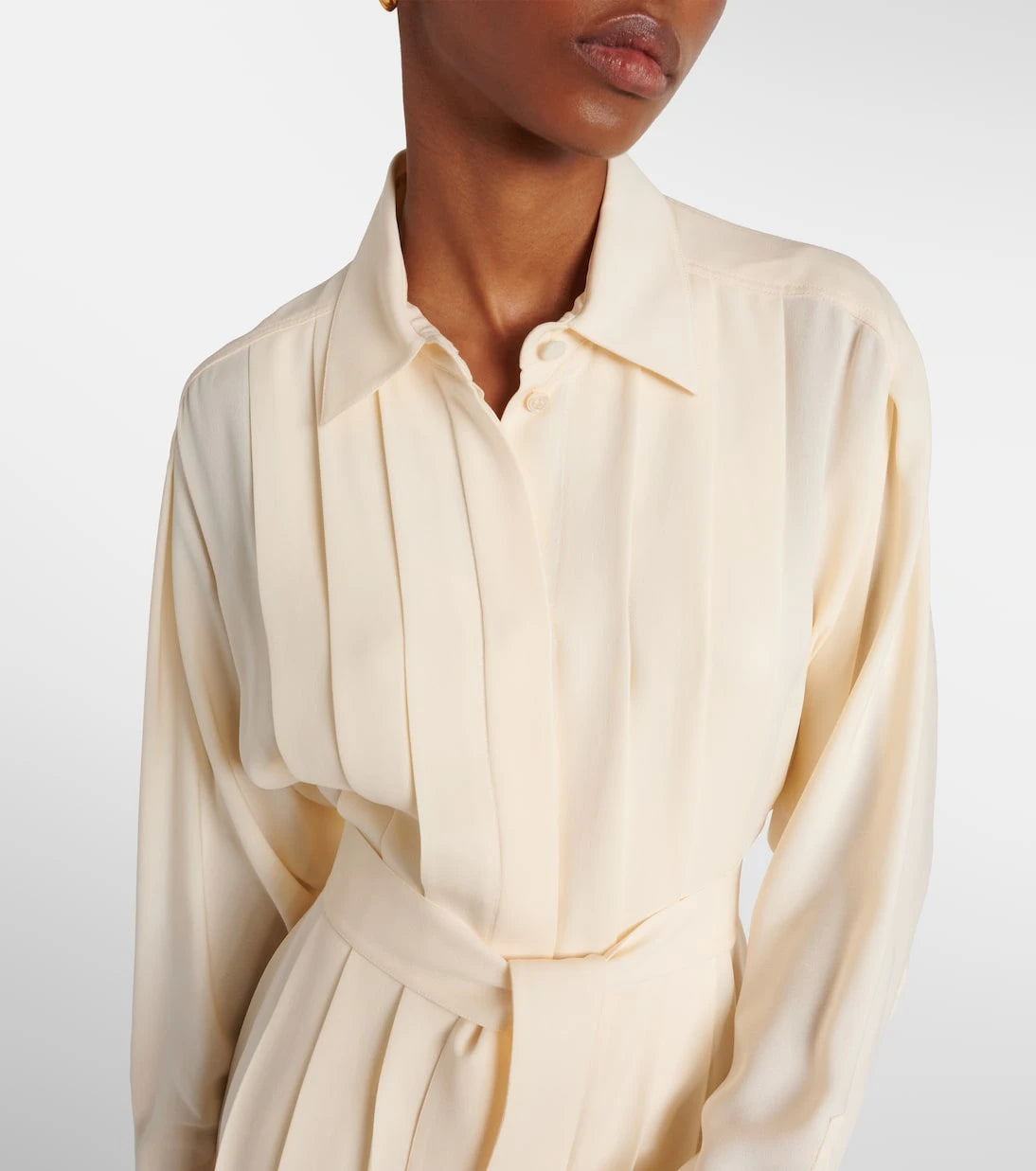 Loro Piana - Lorely pleated georgette midi dress