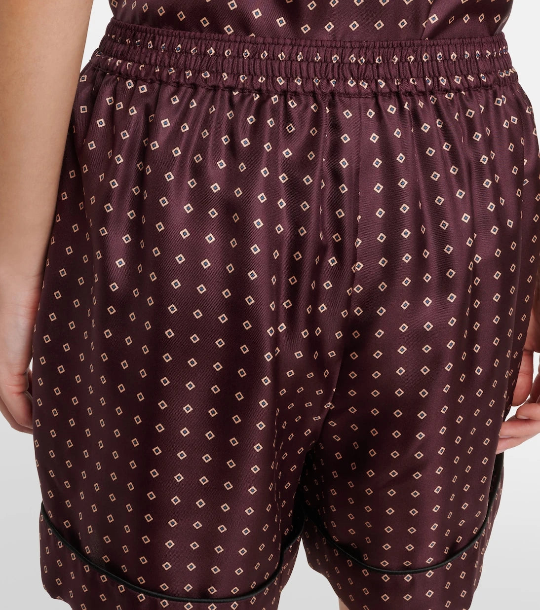 Saint Laurent - Printed silk satin shorts
