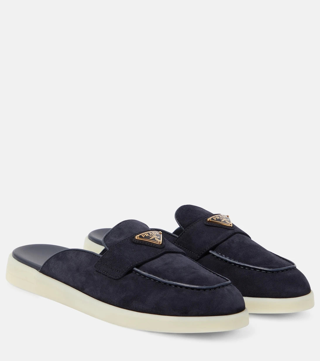 Prada - Saint Tropez suede slippers