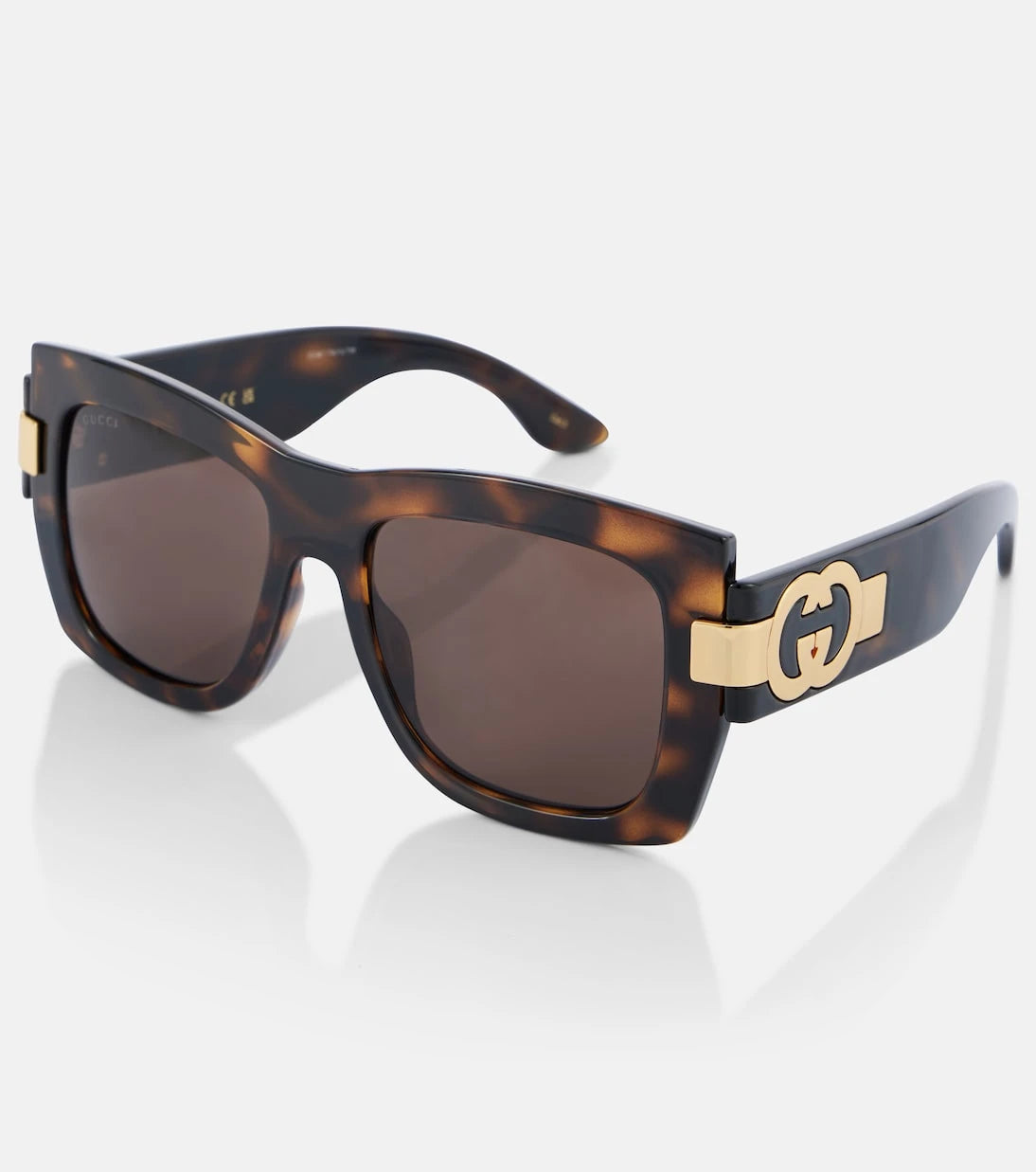 Gucci - نظارة شمسية مربعة بعدسة Interlocking G