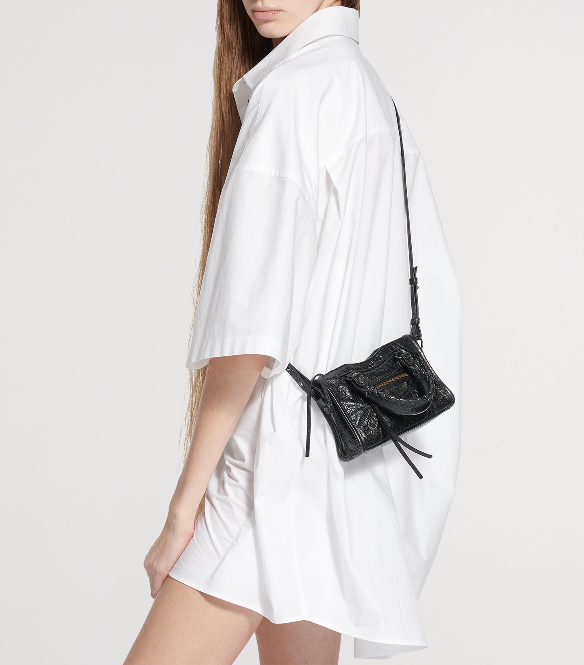 Black Nano Leather Le City Top-Handle Bag