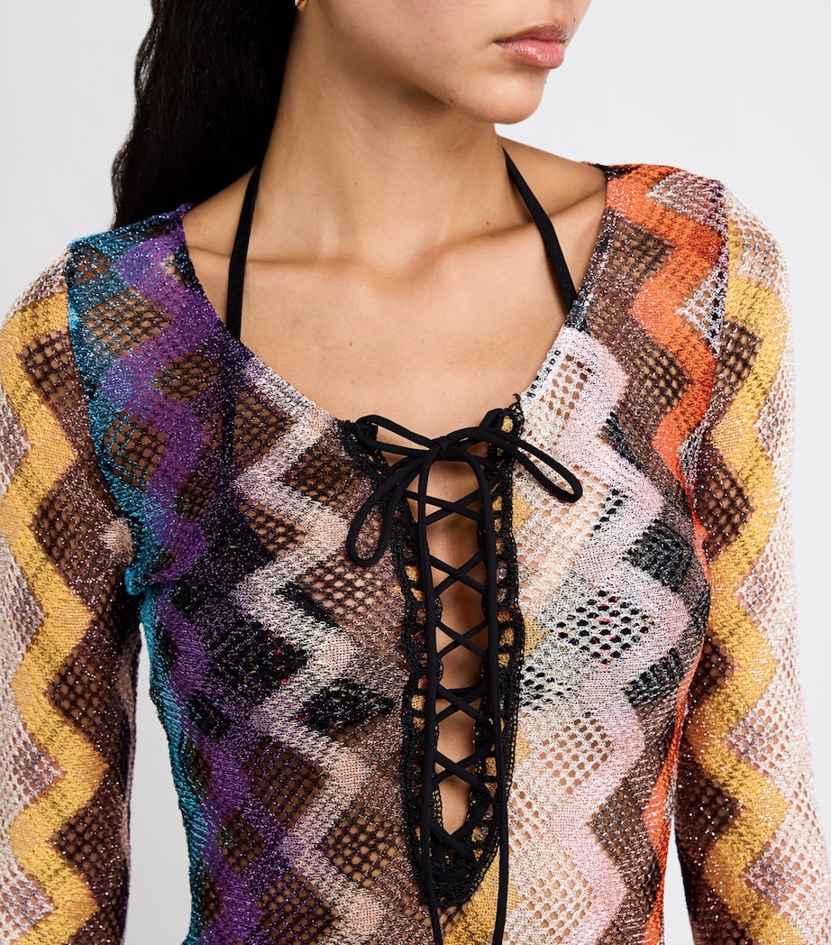 Missoni Multi Zigzag Lace-Detail Kaftan
