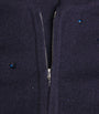 William Sharp Navy Cashmere Crystal-Embellished Hoodie