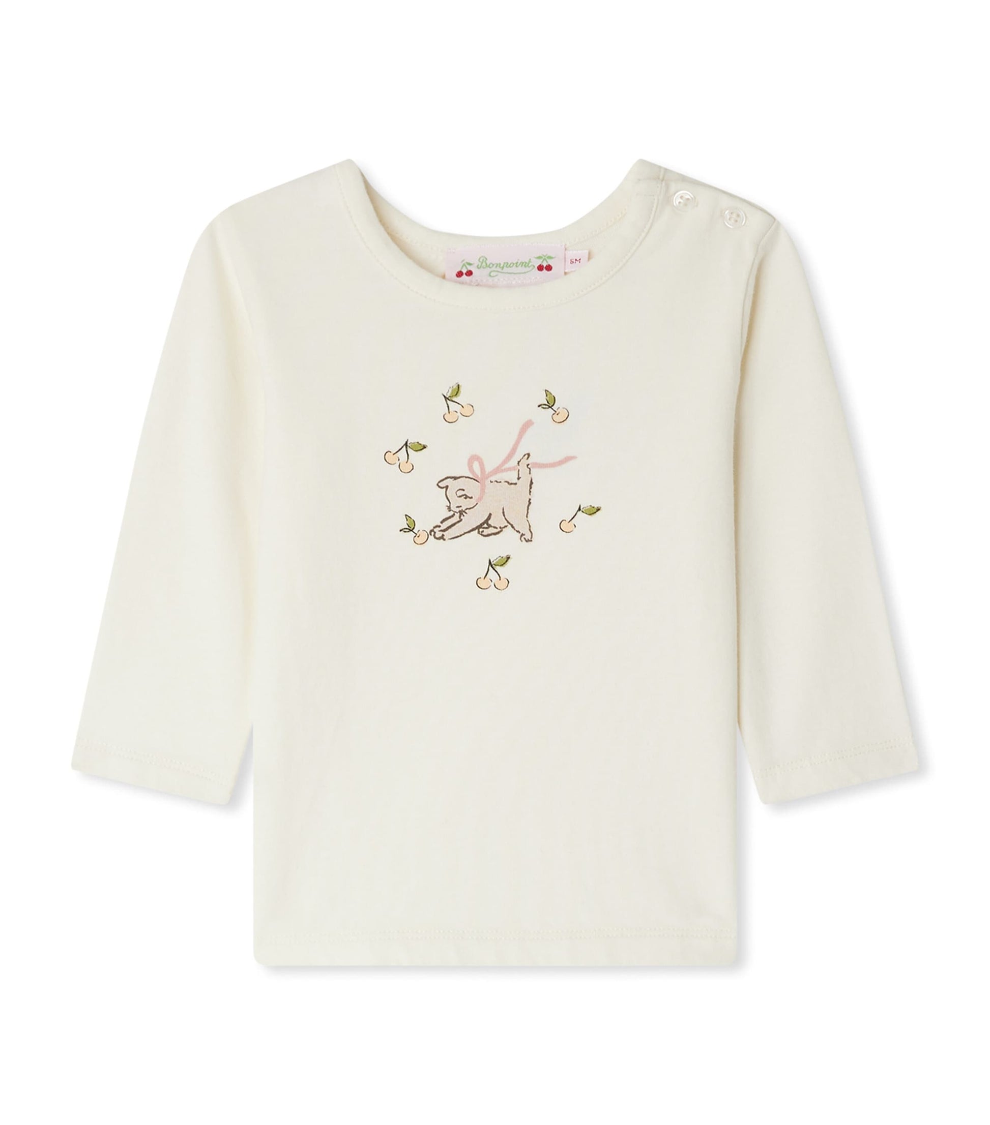 Cotton Long-Sleeve Cat T-Shirt (6-18 Months)