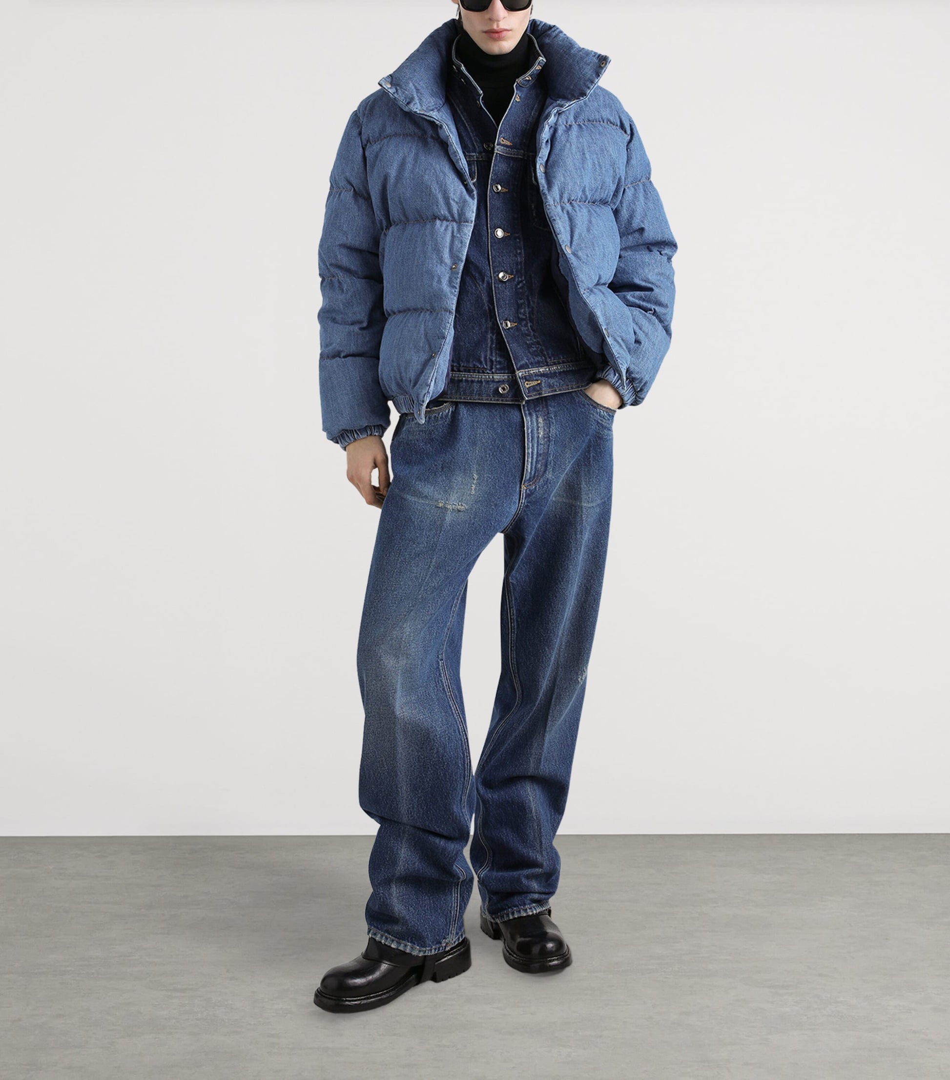 Multi Denim Padded Jacket