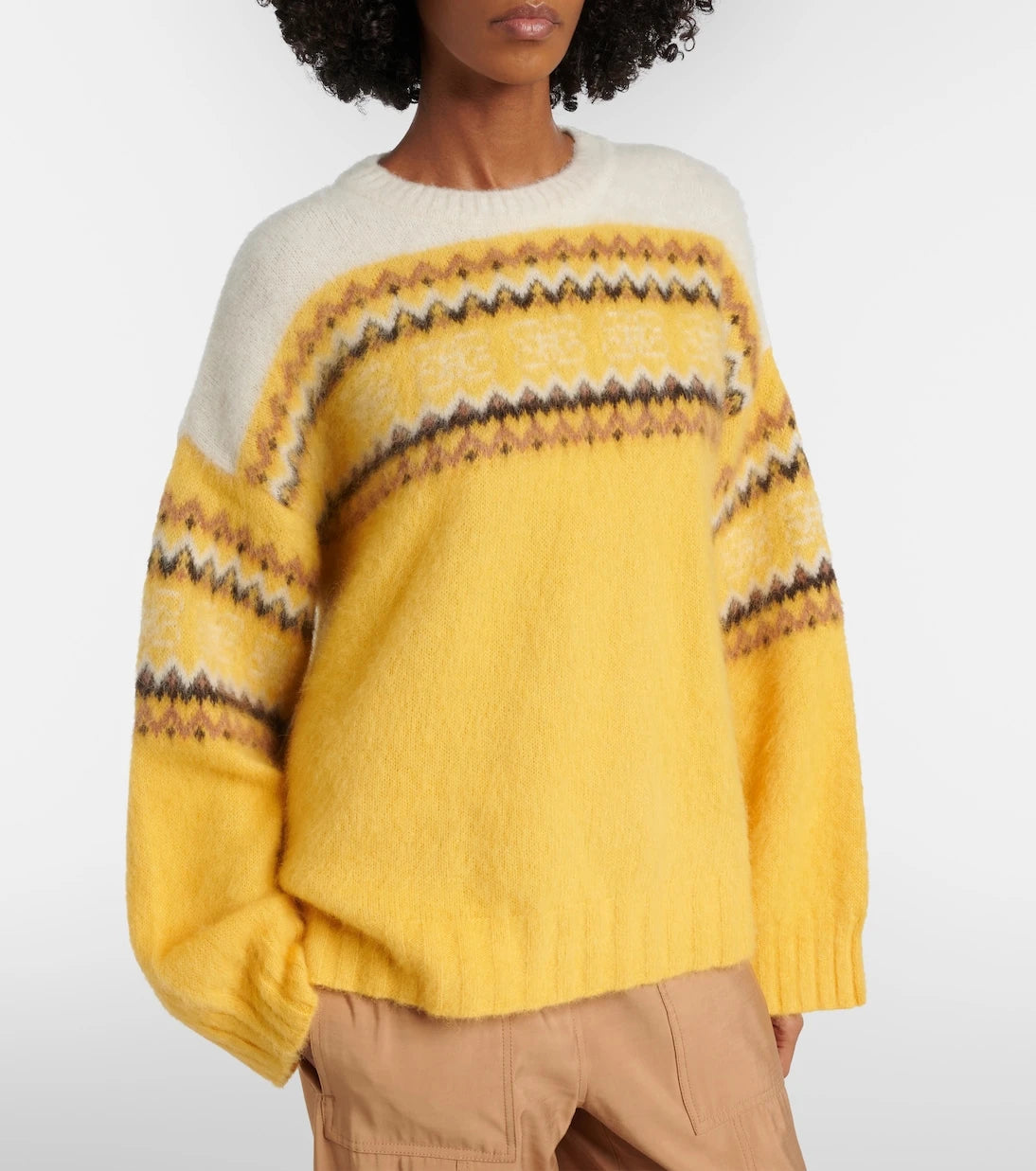Ganni - Fair Isle alpaca and wool-blend intarsia sweater