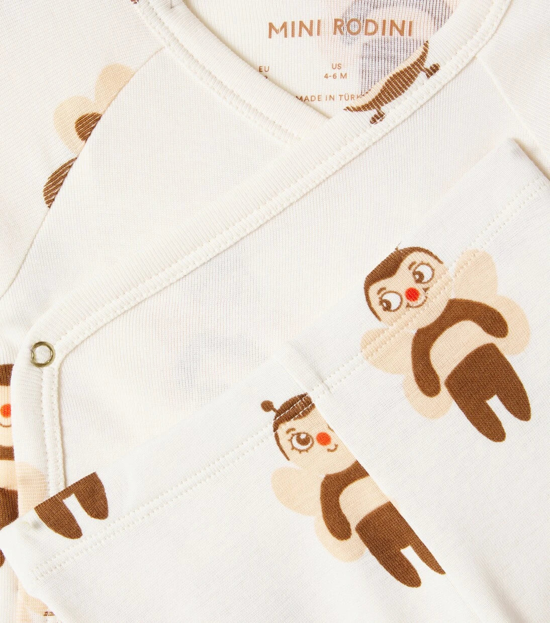 Mini Rodini - Baby printed cotton bodysuit and pants set