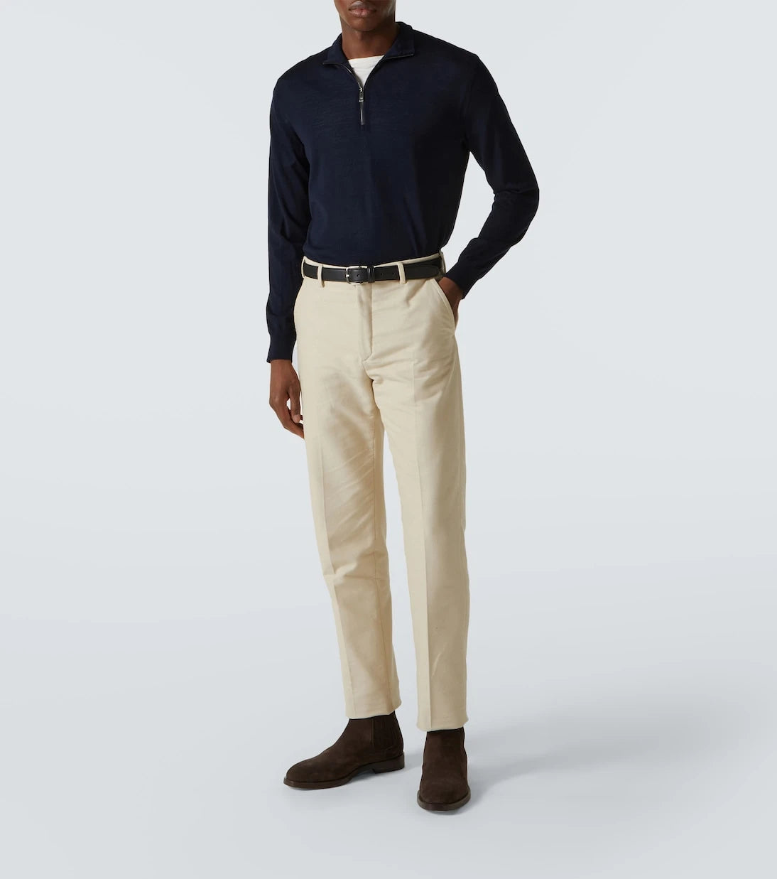 Zegna - Wool half-zip sweater