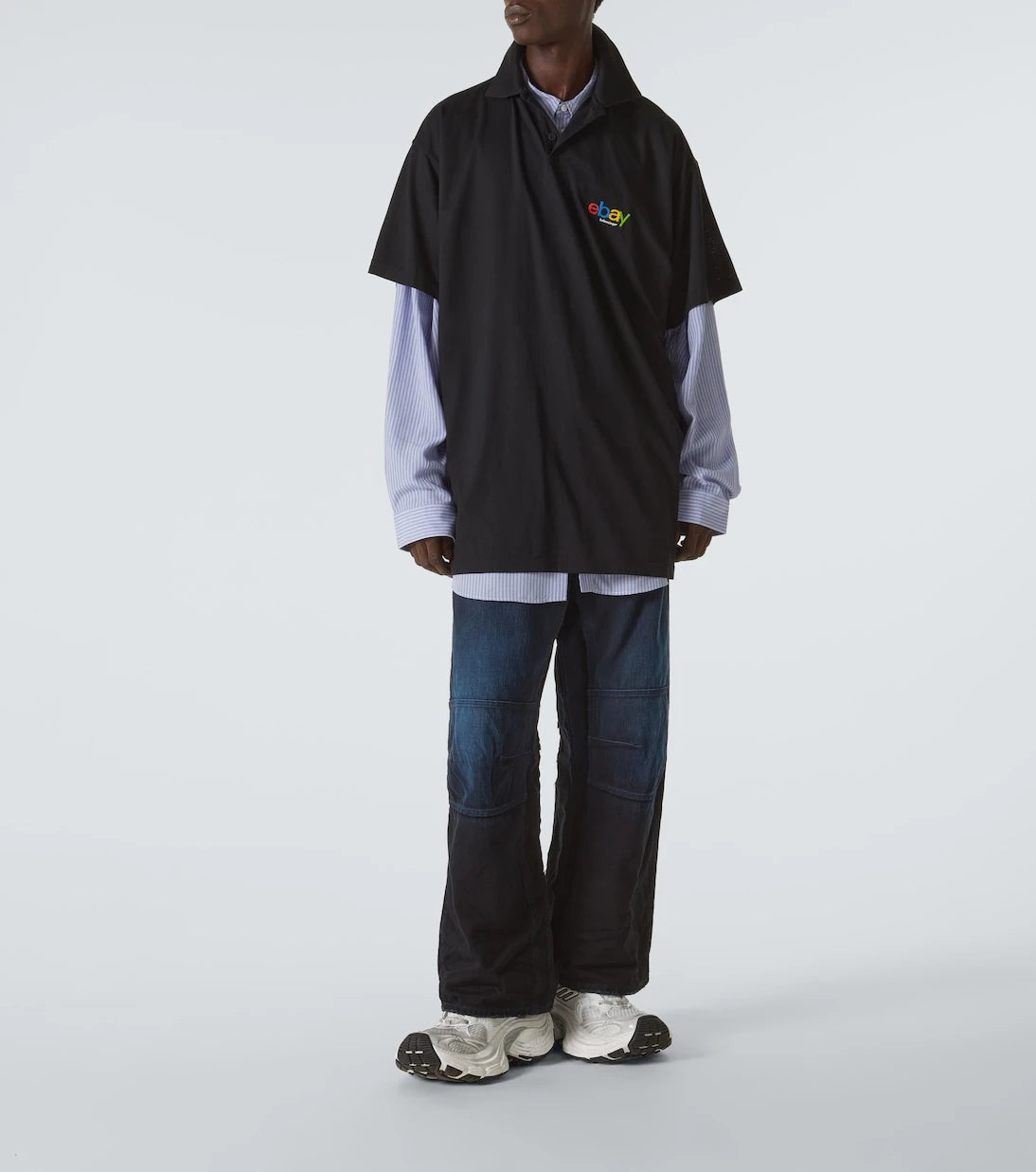 Balenciaga - قميص واسع مخطط انسيابي