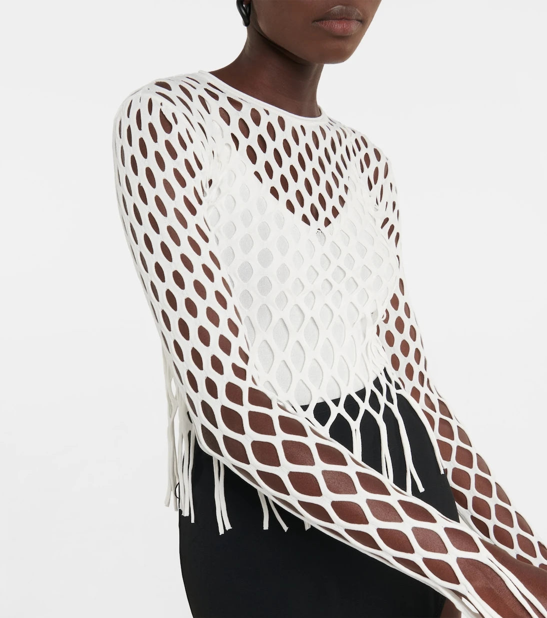 Dion Lee - Fringed fishnet top