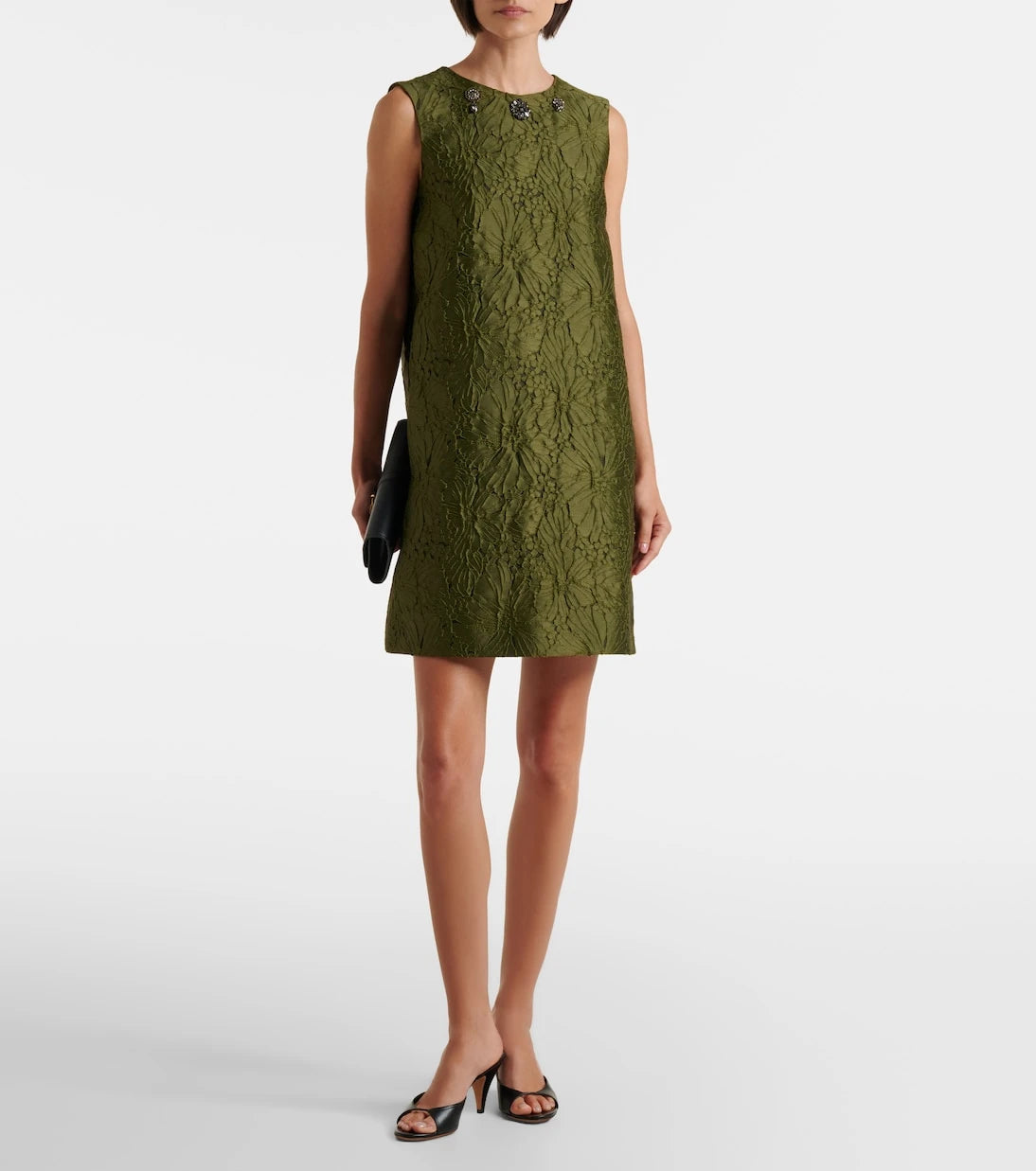 'S Max Mara - Embellished floral jacquard minidress