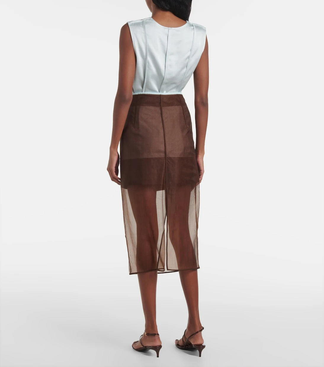 Jacques Wei - Chiffon midi skirt