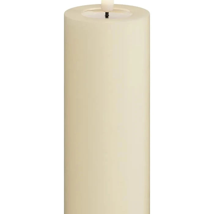 Led Mum Deluxe Homeart Krem Blok Mum 5 x 12,5 cm