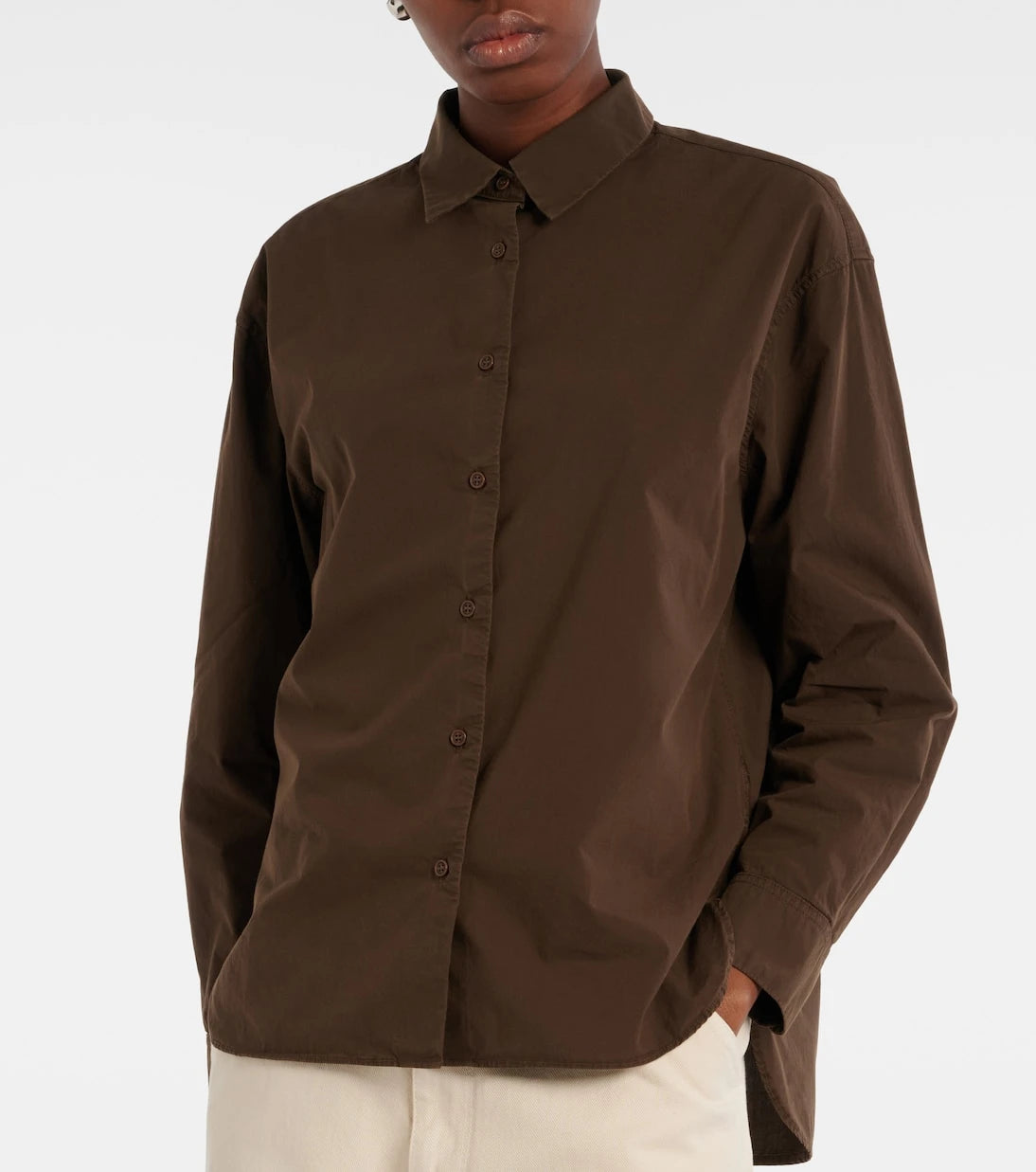 Nili Lotan - Amante cotton poplin shirt