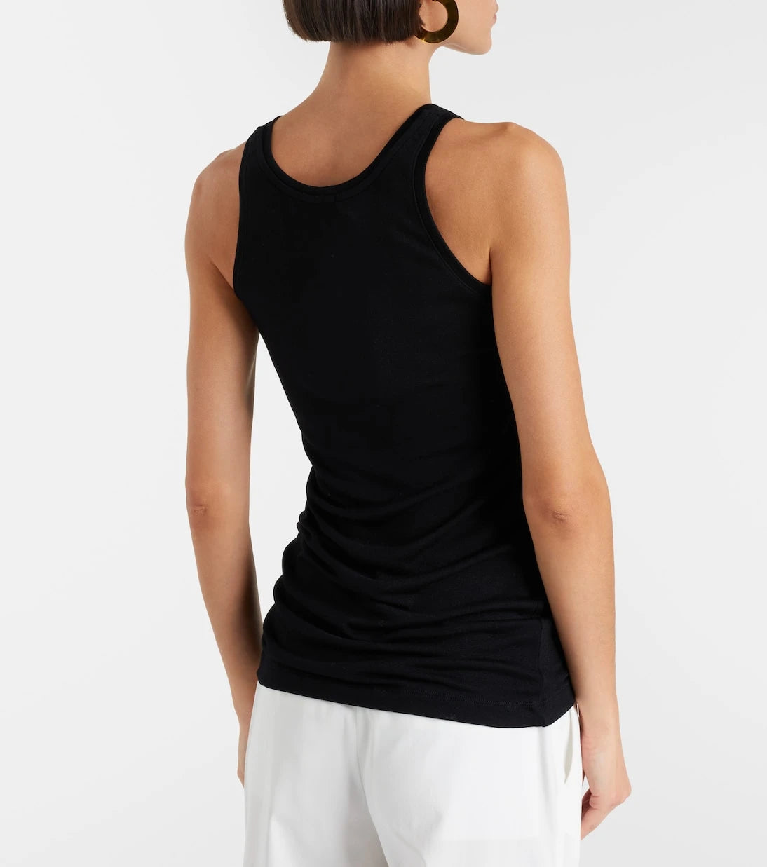 Toteme - Curved ribbed-knit tank top