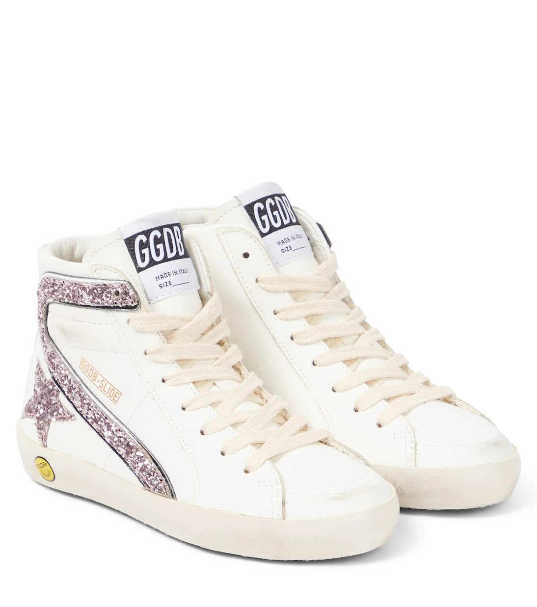 Golden Goose Kids - أحذية رياضية جلدية لامعة