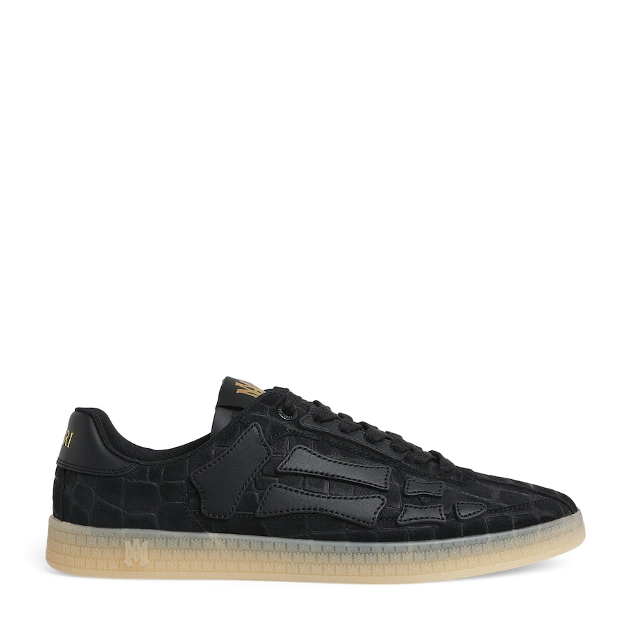 AMIRI Suede Pacific Bones Low-Top Sneakers
