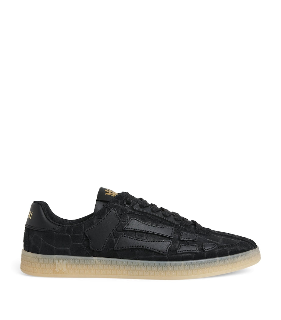 AMIRI Suede Pacific Bones Low-Top Sneakers