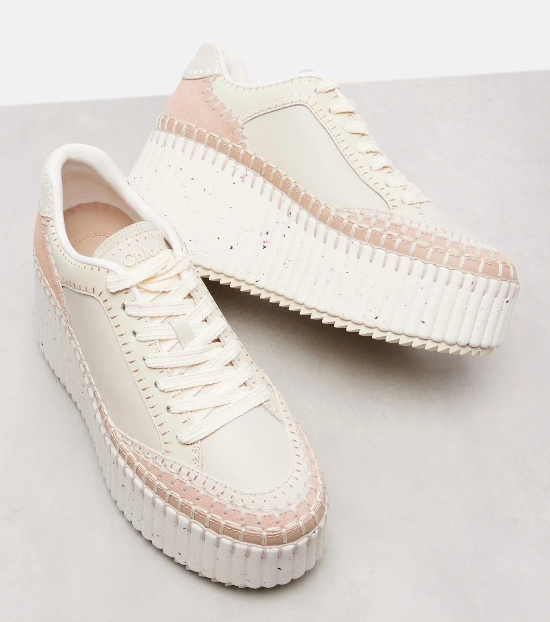 Chloé - Nama leather wedge sneakers