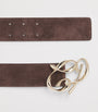 Claudie Pierlot Brown Suede Logo Belt