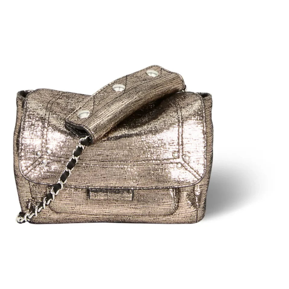 Jérôme Dreyfuss - Lulu S Lamé bag | Champagne
