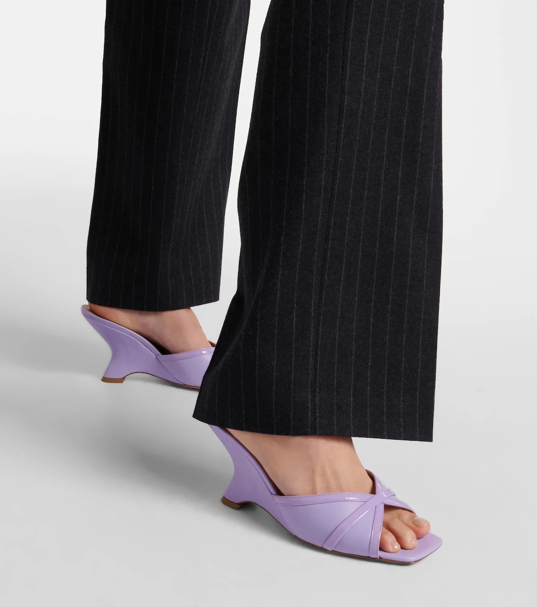 Malone Souliers - Perla 85 leather wedge mules