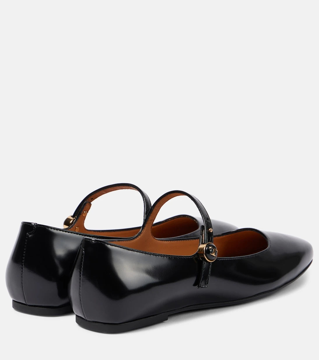 Tod's - حذاء ماري جين مسطح من الجلد المصقول
