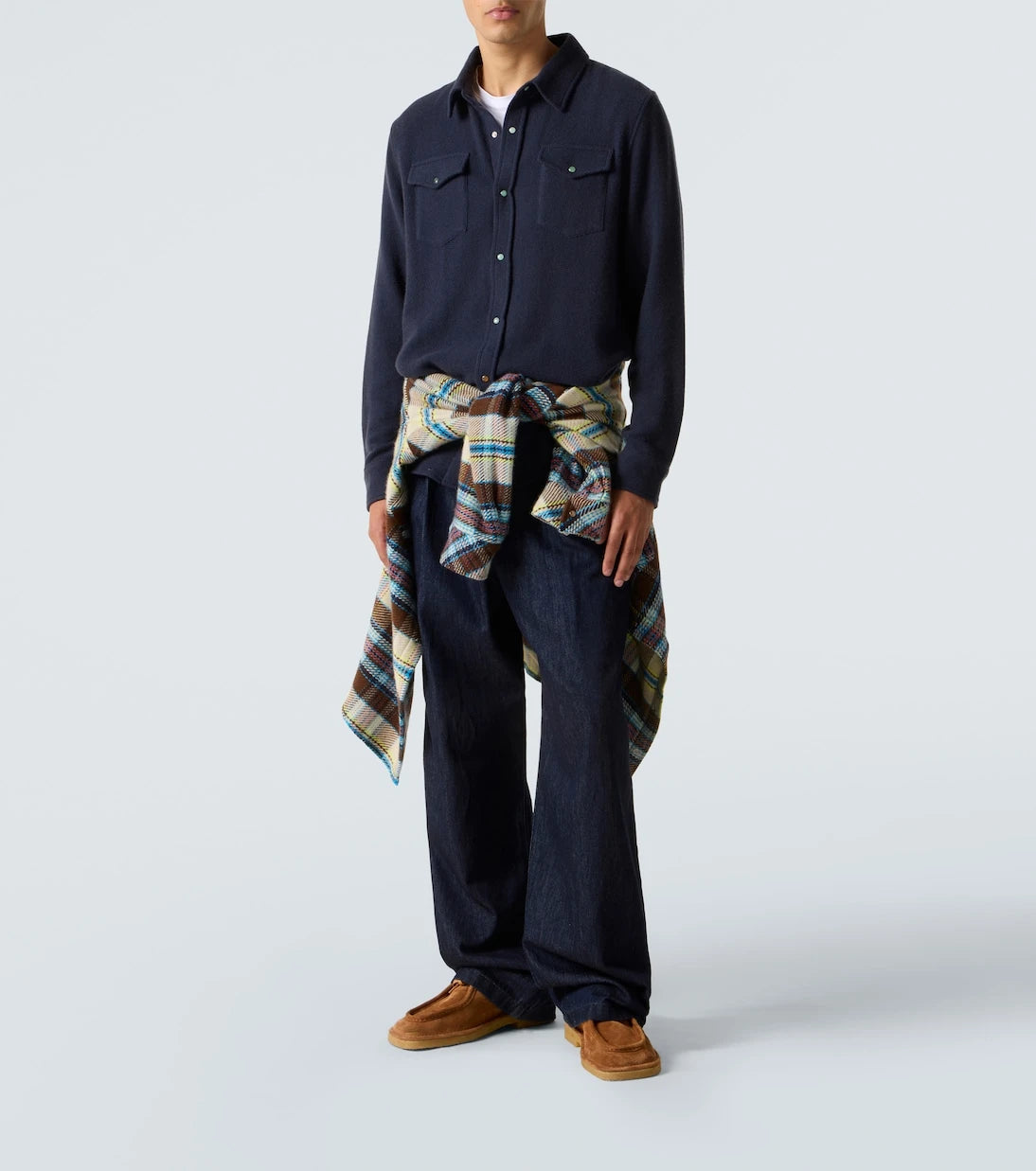 God's True Cashmere - Cashmere shirt with emerald