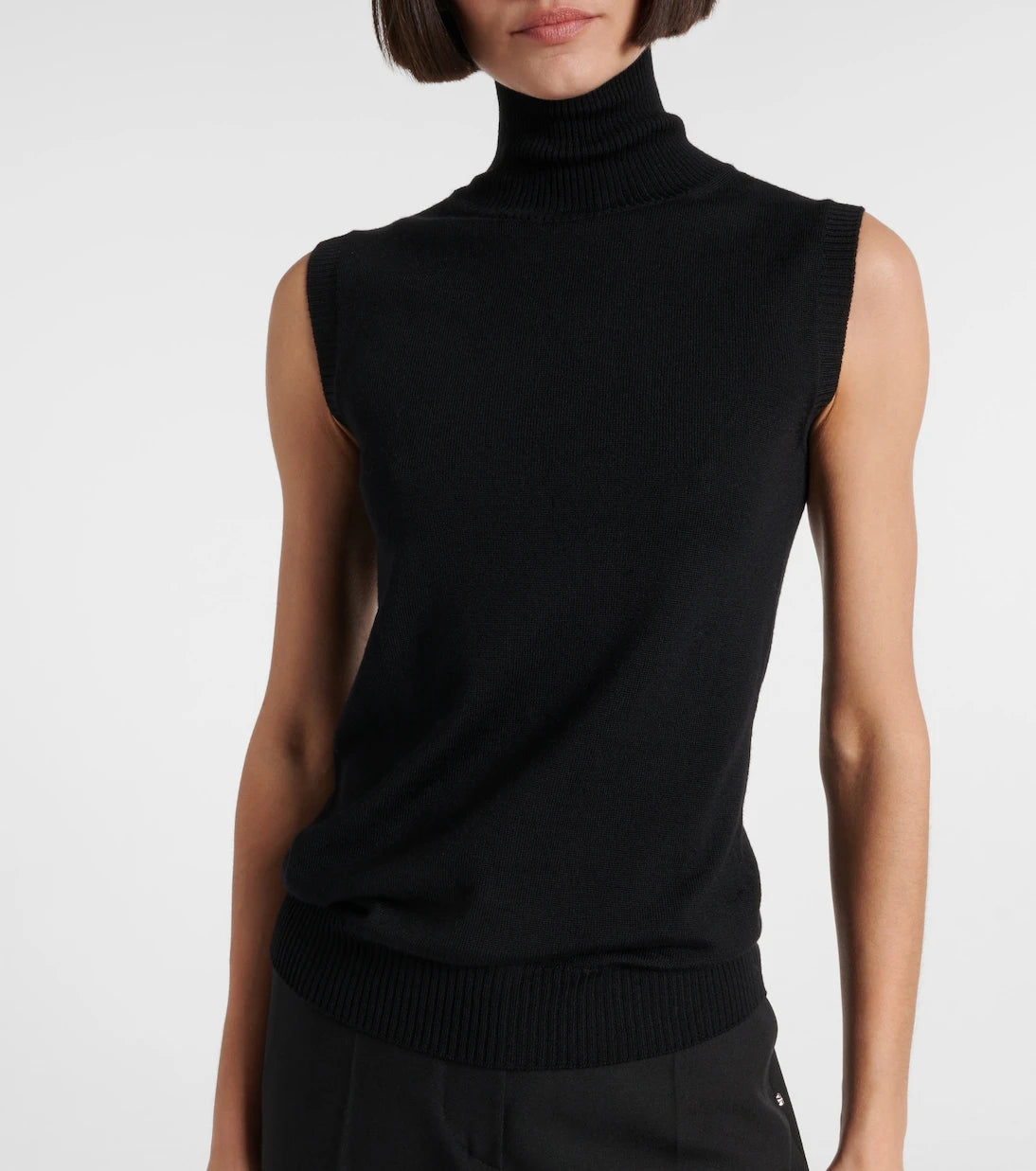 Sportmax - Vertigo knitted virgin wool top