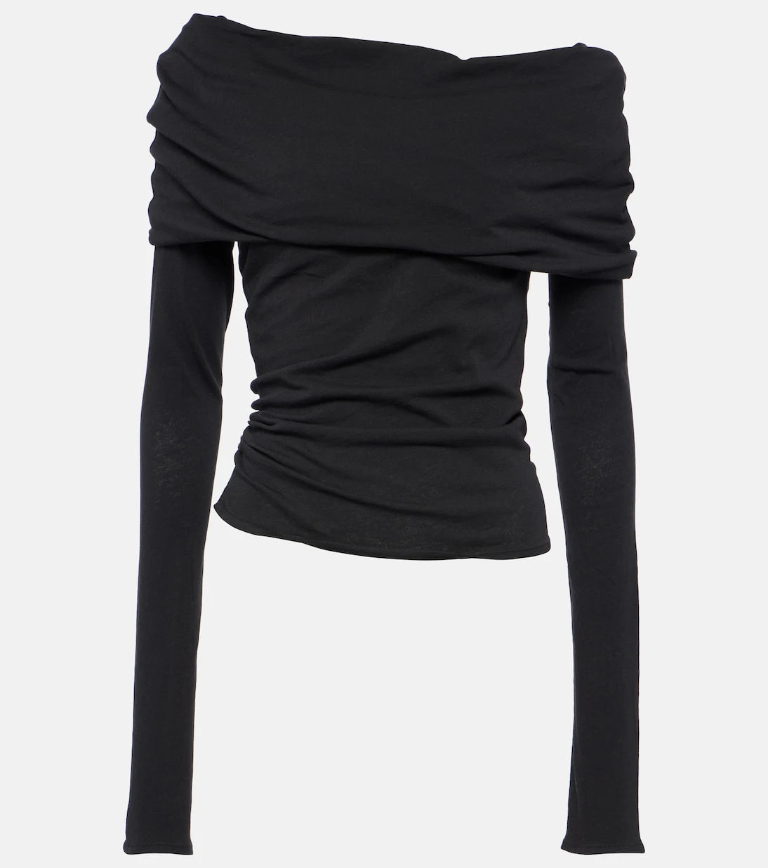Entire Studios - Bound draped off-shoulder jersey top