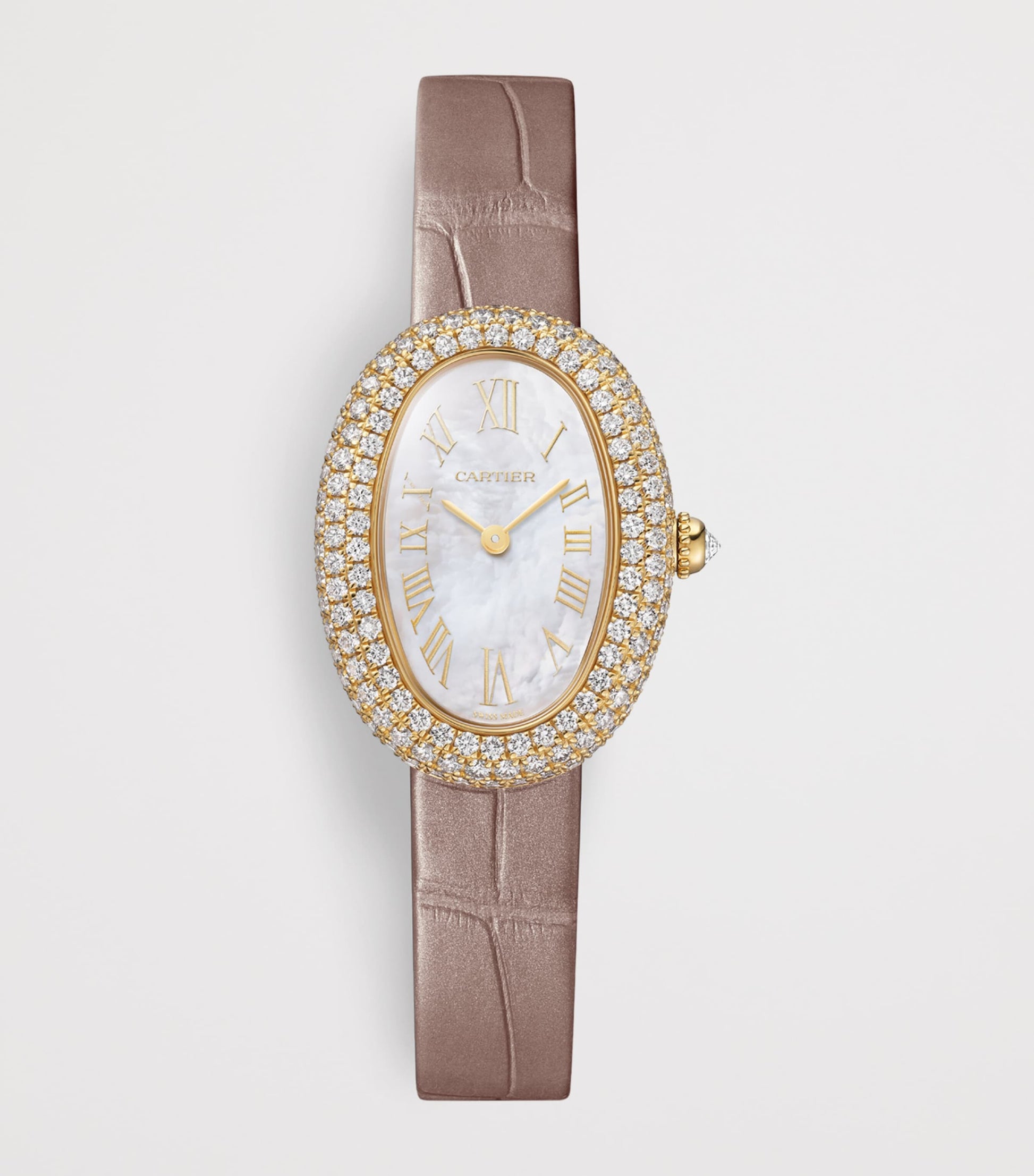 Small Yellow Gold and Diamond Baignoire Watch 23.1mm