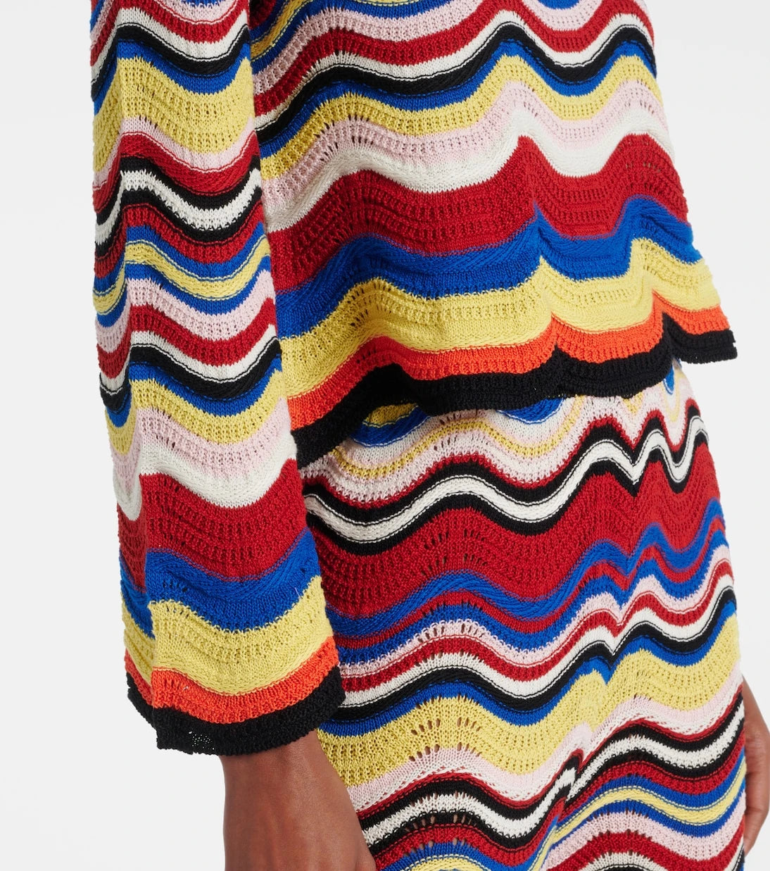 La DoubleJ - Chevron crochet cotton top