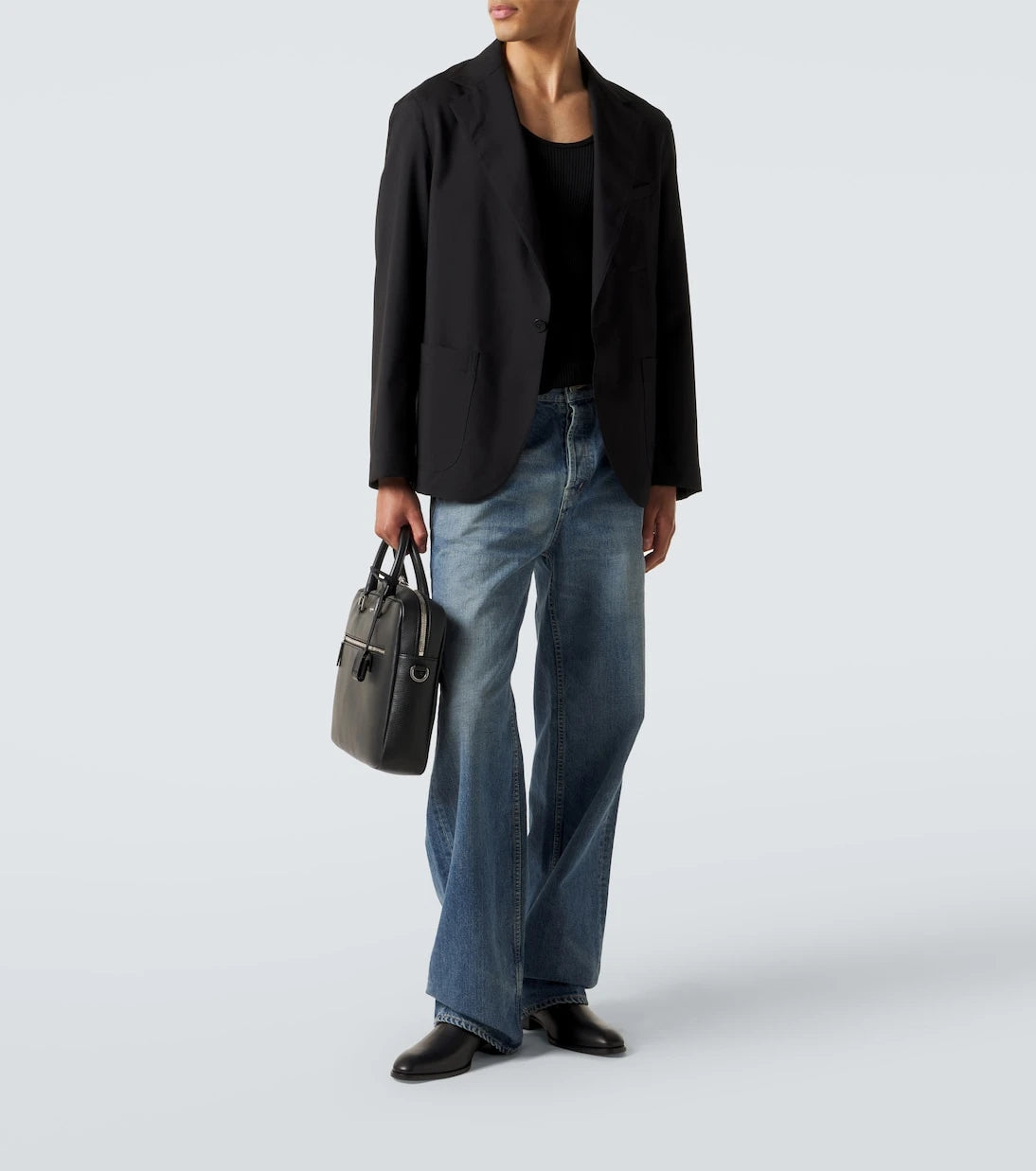 Saint Laurent - Sac De Jour leather tote bag