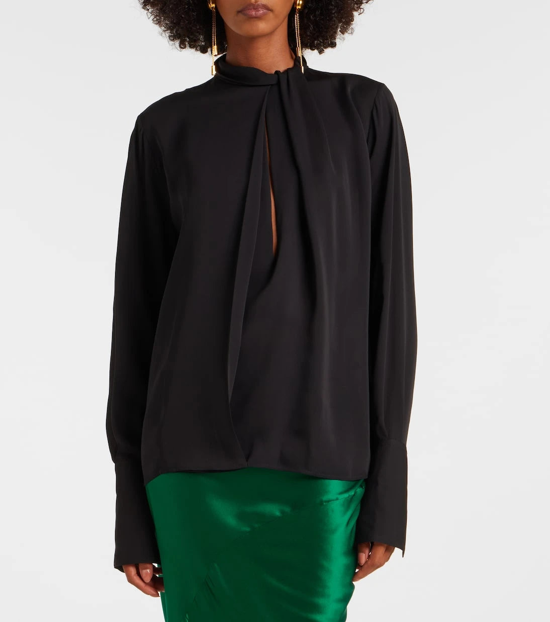 Tom Ford - Draped silk satin blouse