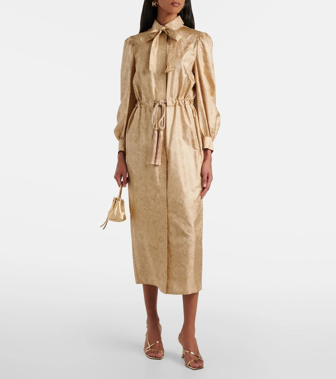 Max Mara - Ape belted silk twill maxi dress
